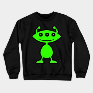 Alien Green ET 3 Eyes Design Crewneck Sweatshirt